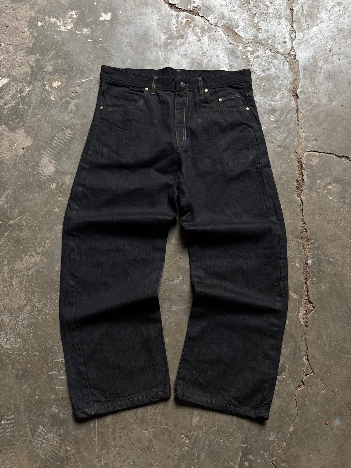 RAW DENIM BAGGY JEANS