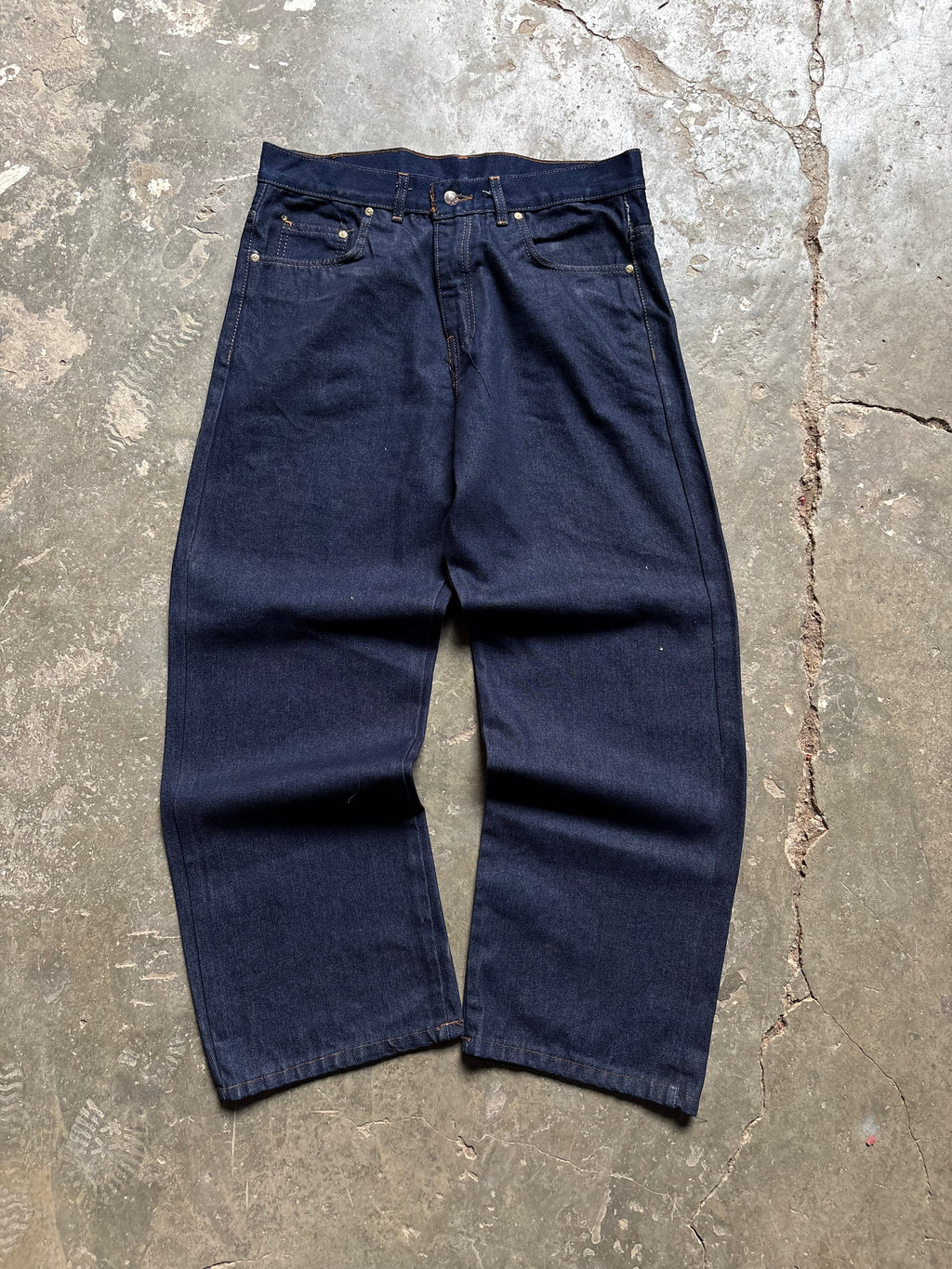 RAW DENIM BAGGY JEANS